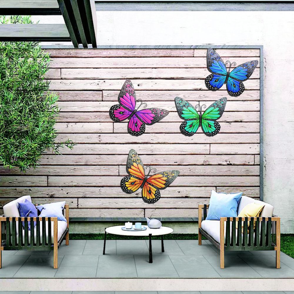 작은 금속 나비 벽 장식, 거실, 침실, 정원, 파티오 - Art And Craft For Nursery 리뷰 및 가격