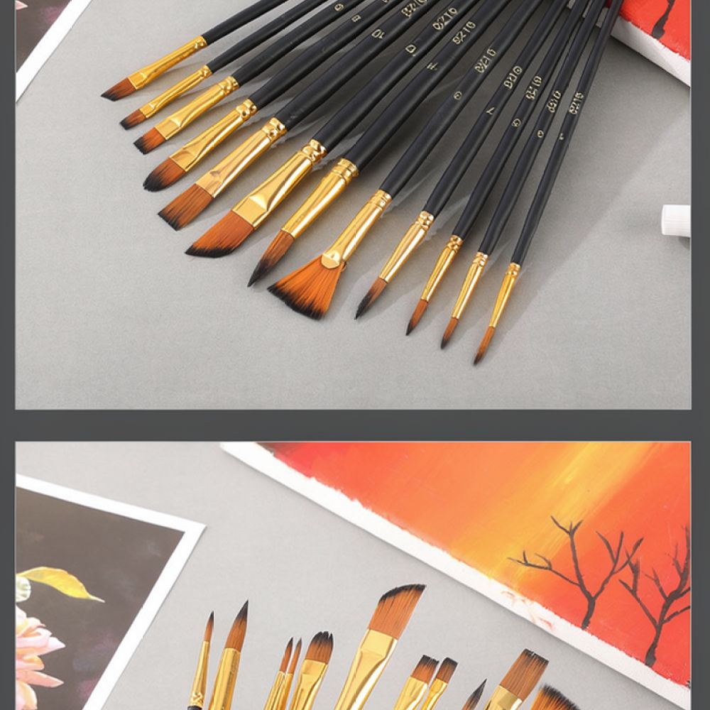 전문가용 미술 붓 세트, 나일론 소재 붓모, 나무 손잡 - Gouache Paint Set 리뷰 및 가격